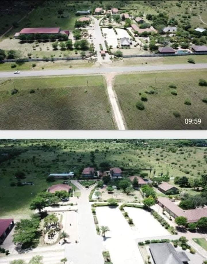 Before and after estate development comparison